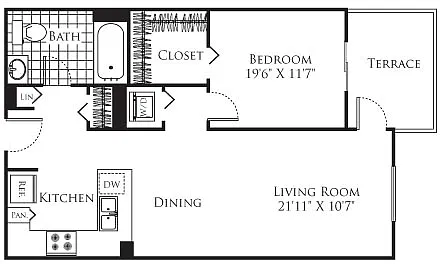 Floor plan 1 Bedroom FP 18