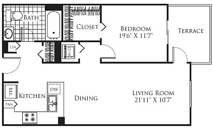 Floor plan 1 Bedroom FP 18