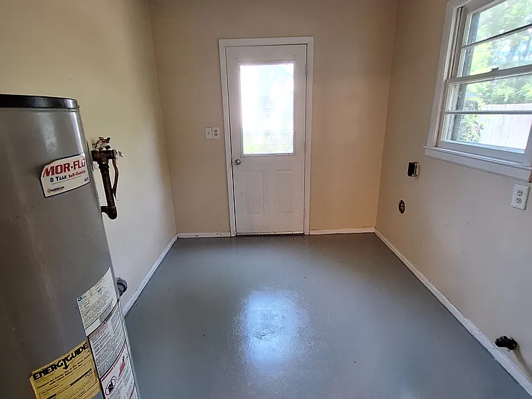Utility room at back door