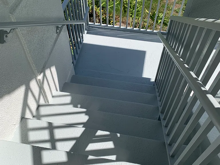 Stairwell and elevator available