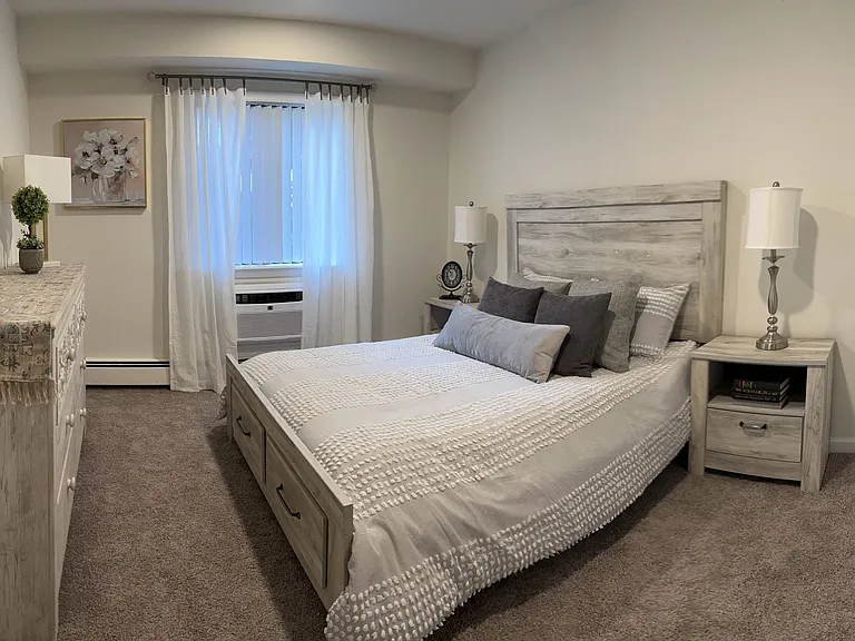 View of decorated bedroom