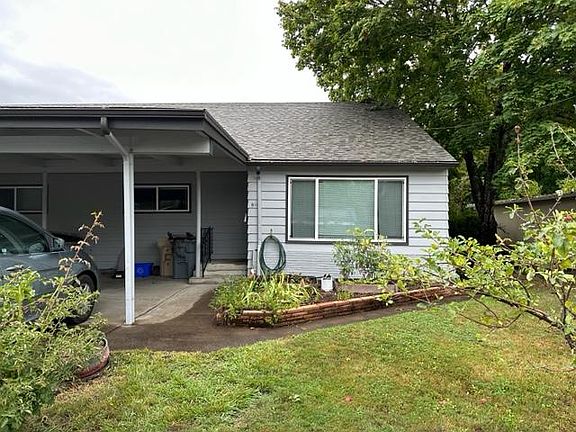 Duplex front with flower bed