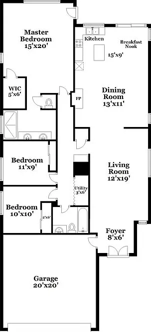 3 bed, 2.0 bath, 1421 sqft, $2,055 — Photo 2