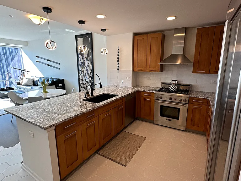 Upgraded kitchen with Cambria quartz countertops, Blanco sink, Brizo touch faucet