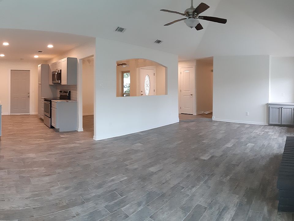 Living, dining, kitchen
