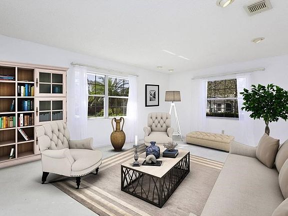 Virtually staged living room!