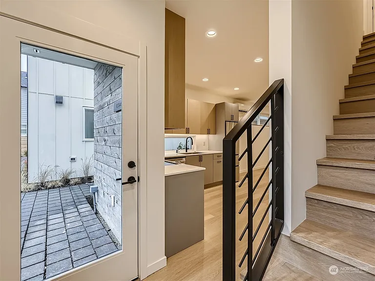 Entry-way and downstairs landing.
