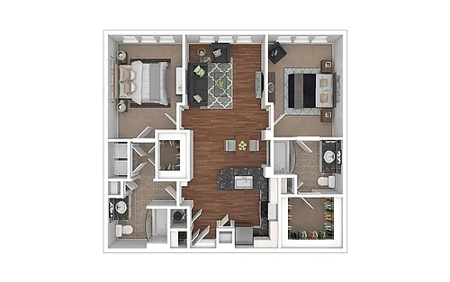 Floor plan B7 - Lilac