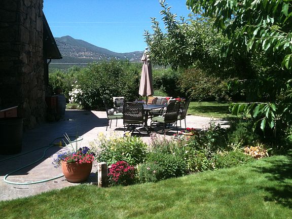 Stamped concrete patio