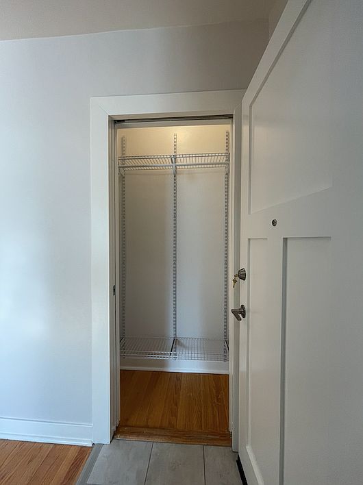 Entrance and closet with room for storage