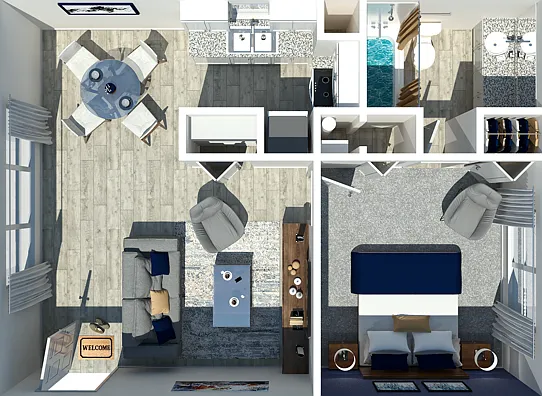 One Bedroom One Bathroom One Bedroom One Bathroom