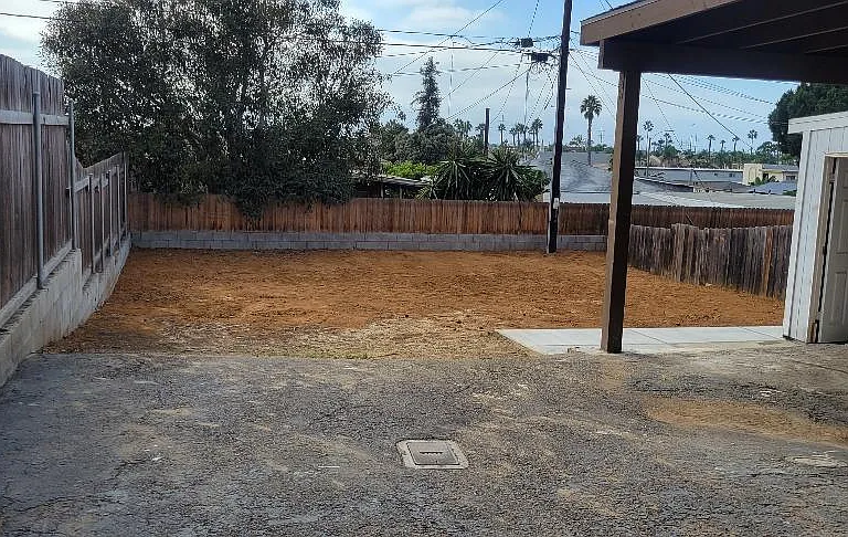 Large backyard