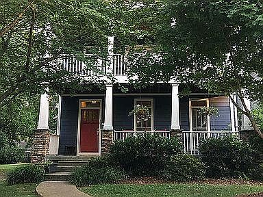 Front of house in summer