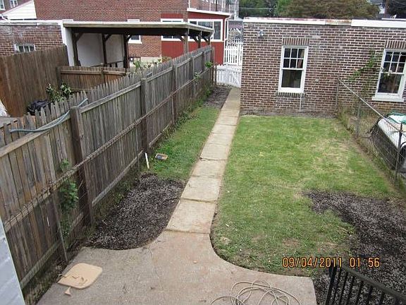 fenced backyard