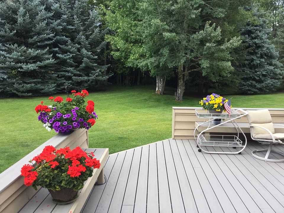 Back deck and yard