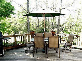 Private landscaped back yard