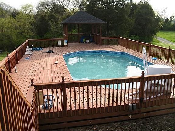 pool and gazebo