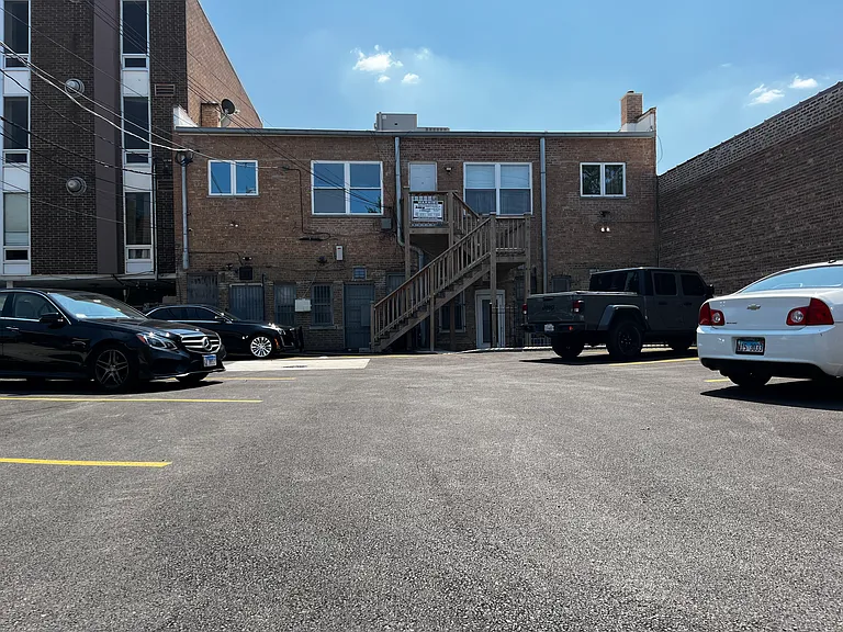 Newly paved parking lot