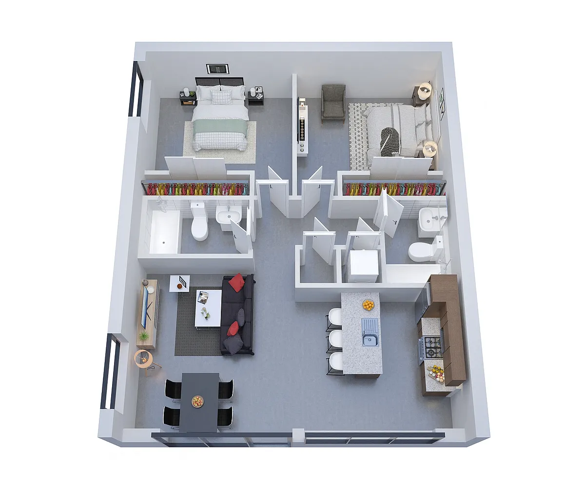 Floor plan The Riviera on Semmes 2105