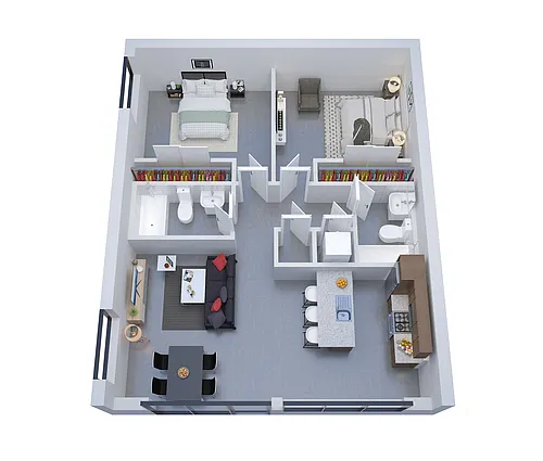 Floor plan The Riviera on Semmes 2105