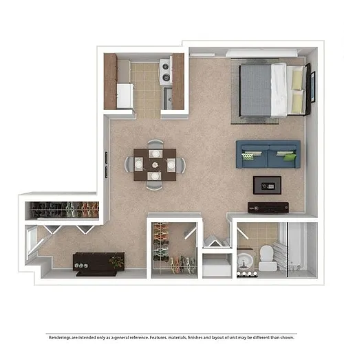 Floor plan Studio Hillside
