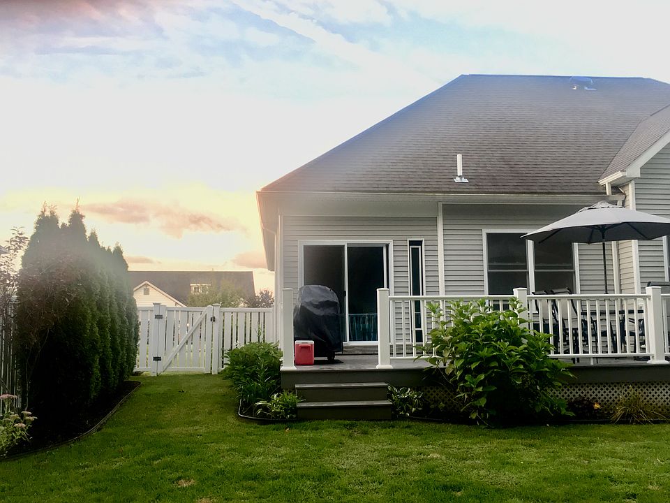 View of deck from back yard