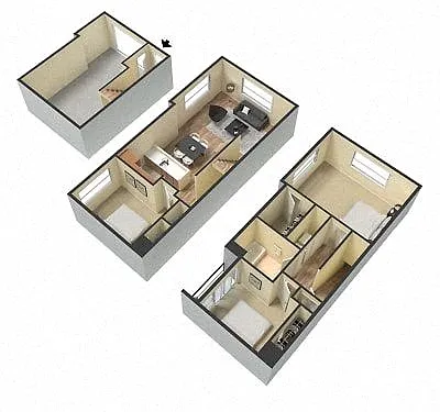 Floor plan 3x1 Pettygrove