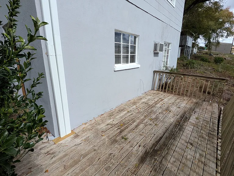 Private deck just outside