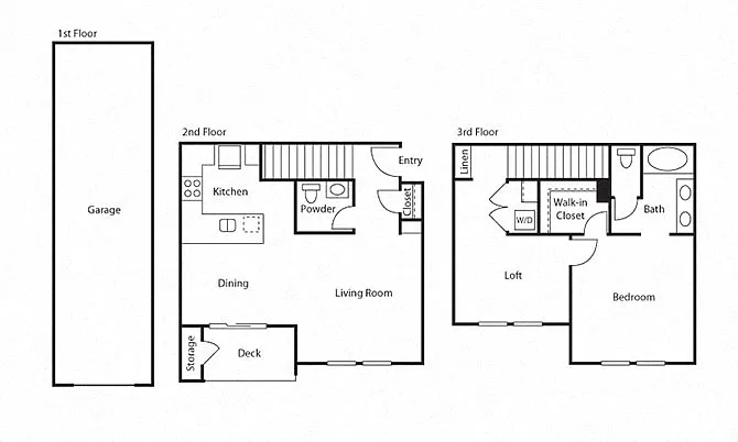 Floor plan A1 1x1.5 Plus Den