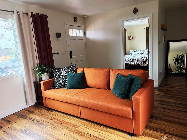 Sofa bed; sleeps two