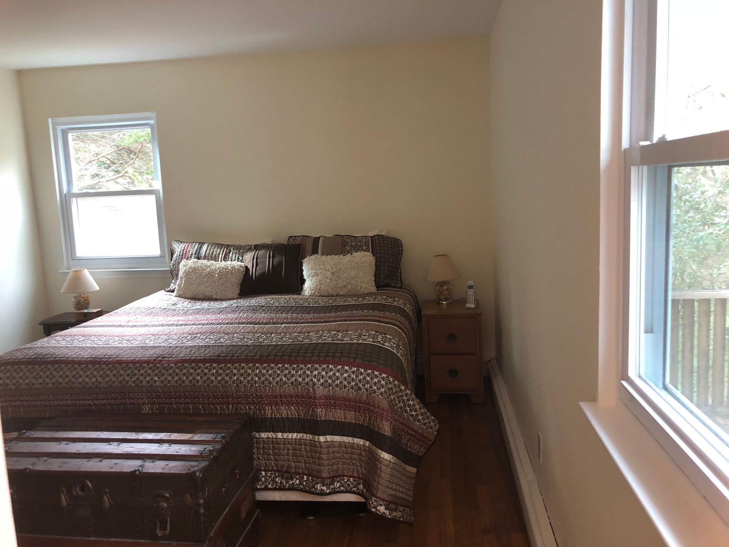   The Master bedroom has a private bath.