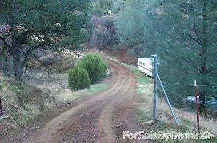 Looking down easement road