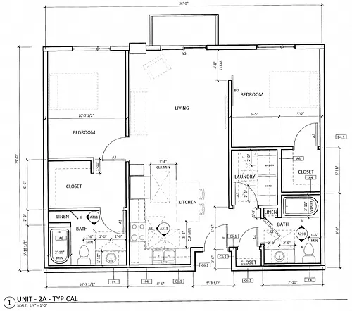 Floor plan 2B/2B/HIF