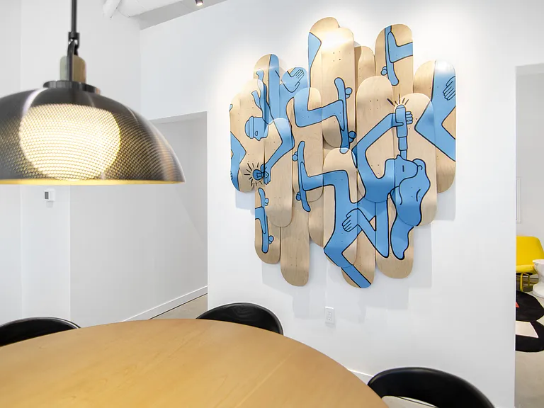 Admire the artwork on the wall in this room at Alt Capitol Hill.