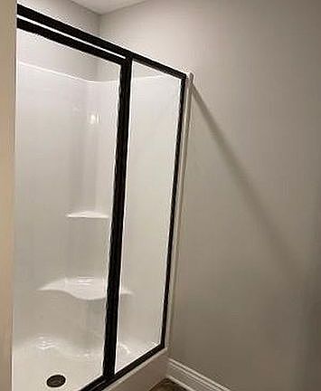 Shower in master bathroom 