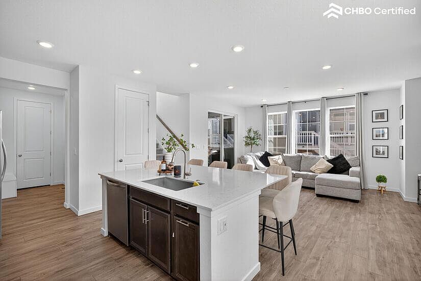 Spacious layout with bright living room and seamless kitchen