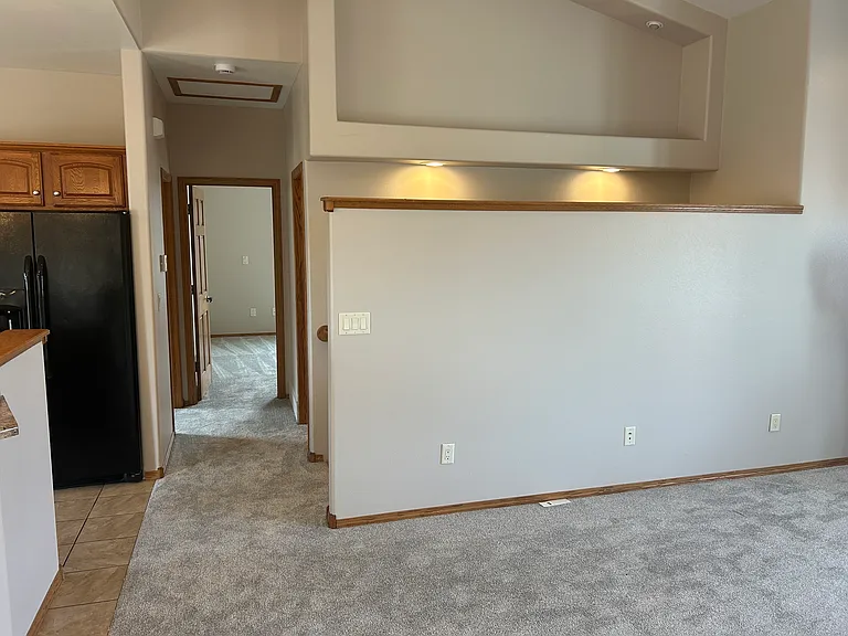 From living room looking down hall toward bedrooms