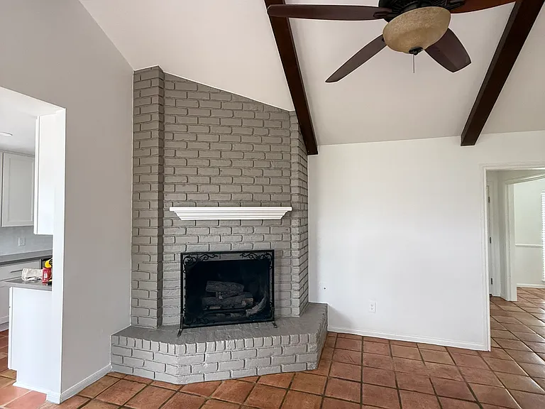 Living Room with vaulted ceiling