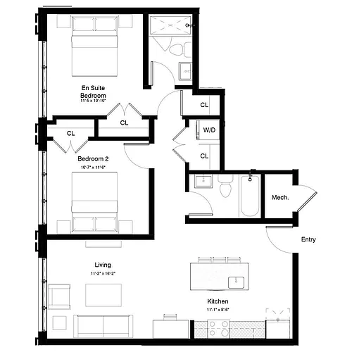 Floor plan 207-607