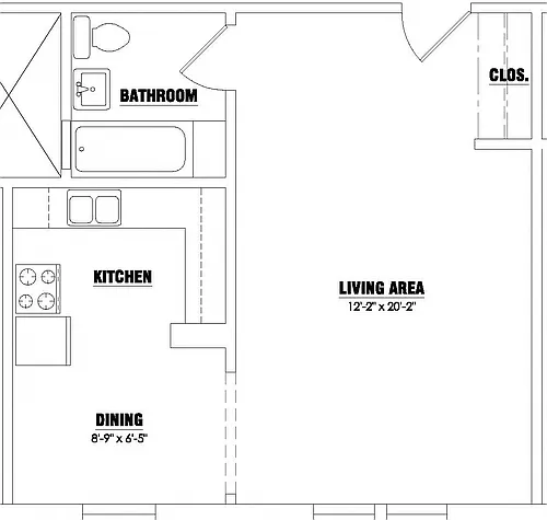 Floor plan Studio 8