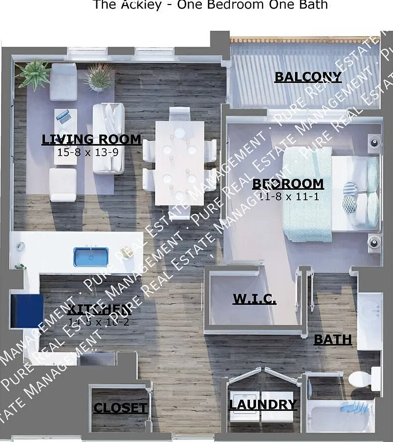 The Ackley - One Bedroom One Bath — Photo 1