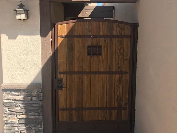 Front courtyard gate