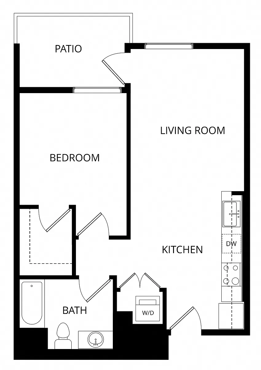 Floor plan Sovereignty - 1X1