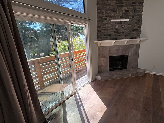 Fireplace and front deck