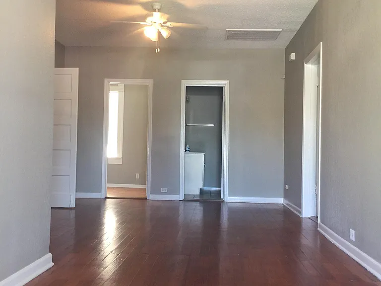 Living room with hard wood floor