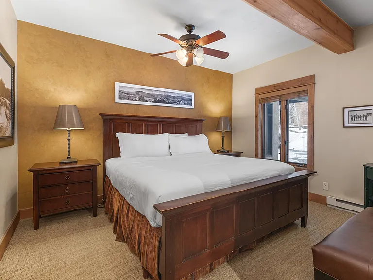 Bedroom 1 - King Bed & Ceiling Fan