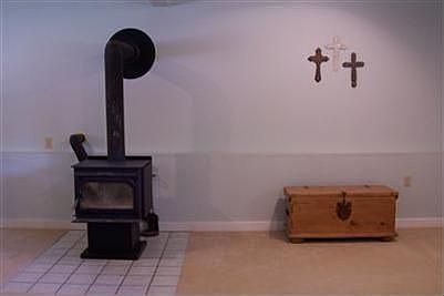 Fireplace in bonus room