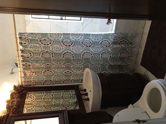 Marble tile and whirlpool tub