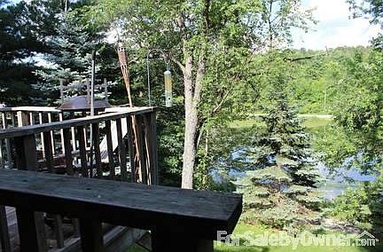 Deck with a view
						:
						Part of the deck overlooking the lake