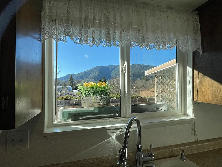 Kitchen view of Mountains